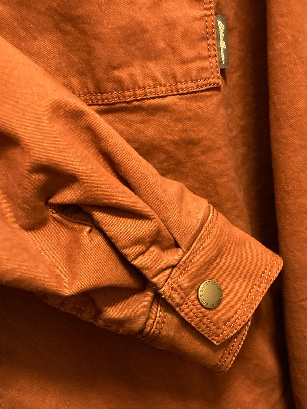 EDDIE BAUER Men's Legend Wash Flex Fleece-Lined Shirt Jacket - Size Medium - Picture 5 of 8